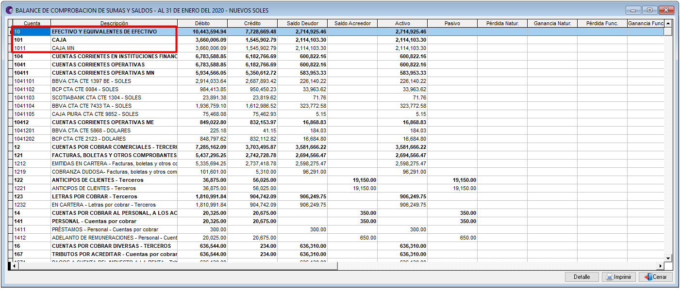 Balance Comprobacion Sumas Y Saldos Soporte Contasiscorp